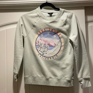 Jcrew light blue fitted long sleeve sweatshirt XXS